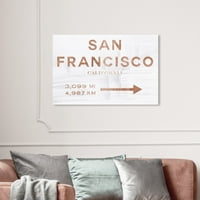 Студиото Винвуд Студио и Скилинис wallидни уметности Пернас ги отпечати „Сан Франциско“, бакар „Градови на САД“ - Бронза, Бела