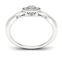 1 10CT TDW Diamond S Sterling Silver Heart Ring