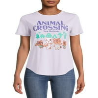 Animalивотински премини женска графичка маица со кратки ракави