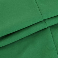 Женски Мантил Модни Жени Обични Џебови Копче Цврсти Врвови Без Ракави Јакна Палто Намалена Зелена 6