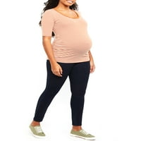 Мајчинство мајчинство Индиго сино тајно вклопување во стомак супер истегнување слаби породилни фармерки