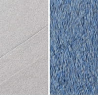 Главниот сет на Jerseyерси, памук измешан GSM плетен, сива и сина боја, полна