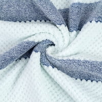 Моден микрофибер сет за пешкири за бања, сина, бела, мулти-боја