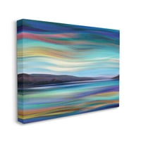 Планински езерски езерски пејзаж Апстрактни апстрактни бранови, 48, дизајнирани од Ени Кембел