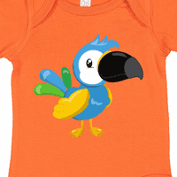 Инктастичен шарен папагал, тропски папагал, симпатичен папагал подарок бебе момче или бебе девојче боди