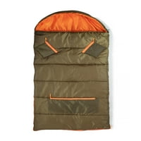 Мимиш спиење-Н-Пак, торба за спиење и ранец на 37F деца, маслиново зелена светла портокалова боја