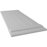 Ekena Millwork 1 2 W 58 H TRUE FIT PVC Четири одбор се придружија на одборот-n-batten ролетни, подготвени