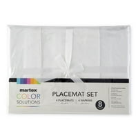 Marte Color Solutions Table Linens Line Grey PlaceMat Set