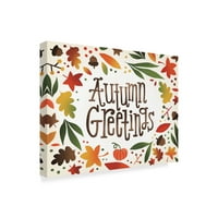 Трговска марка ликовна уметност „Време на жетва есенска честитка“ платно уметност од Мајкл Мулан