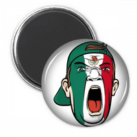 Мексико Знаме Шминка Главата Скринг Капа Фрижидер Магнет Налепница Декорација Значка