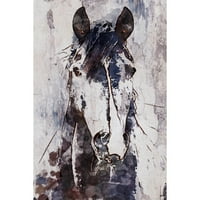Мармонт Хил Мустанг коњ од Ирена Орлов Сликарство на печатење на завиткано платно