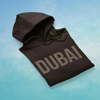 Дубаи Бронзени Букви Банер Худи Мажи-Слика Од Шатерсток, Машки 3x-Голем