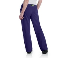 Urbane Ultra прилагодена вклопена удобност за удобност панталони за чистење со 3 џеб за жени 9318