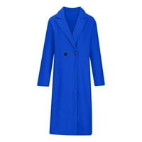 Дами Одобрување На Палтото Жени Зимска Мода Цврста Секојдневна Надворешна Облека Кардиган Тенок Долг Капут