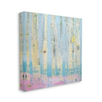 СТУПЕЛ ИНДУСТРИИ Апстрактна мека бреза дрвја розова сина пејзаж сликарство платно wallидна уметност дизајн од Кели Деј, 30 30