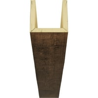Ekena Millwork 8 W 8 H 18'l 3-страничен груб кедар ендуратан фау дрво тавански зрак, премија на возраст