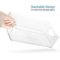 Eate Clear Plastic Storage Organizer Bin With рачки - Бин послужавник за дома, училница, игротека, студио - одлична корпа за