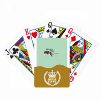 Потекло Кравјо Млеко Арт Деко Мода Кралската Флеш Покер Игра Со Карти