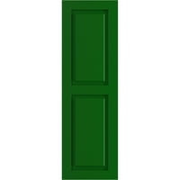 Ekena Millwork 12 W 39 H TRUE FIT PVC два еднакви подигнати панели ролетни, виридијански зеленило