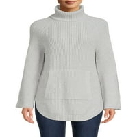 Срцев џемпер на женски женски женски со заоблен полите