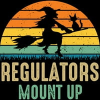 Регулаторите Монтираат Вештерка За Ноќта На Вештерките Црн Графички Пуловер Качулка-Дизајн ОД Луѓе 2XL