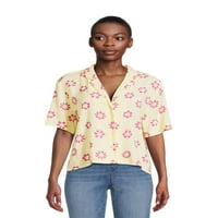 Женска кошула за смешковци со кратки ракави, големини XS-3XL