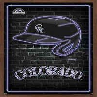 Колорадо Роки - Неонски Шлем Ѕид Постер, 22.375 34 Врамени