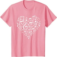 Облик На срце Музички Ноти љубители На Музика Подароци Денот На Вљубените Маица