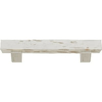 Ekena Millwork 6 H 8 D 48 W Pecky Cypress Fau Wood Camplace Mantel Kit со Ешфорд Корбелс, фабрика подготвена