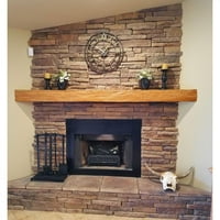 Ekena Millwork 4 H 4 D 72 W Hand Hewn Fau Wood Camply Mantel, фабрика подготвена