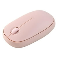 Он. Тенок безжичен компјутерски глушец со 3 копчиња, Bluetooth и Nano USB приемник, DPI, розова