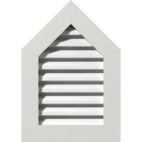 Ekena Millwork 30 W 36 H врв на врвот на теренот за проветрување: Функционален, PVC Gable Vent W 1 4 рамка за рамна трим