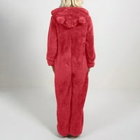 Скокање за жени фустани со долги ракави жени со долги ракави со аспиратор пижами случајна зимска топла ромална облека за спиење