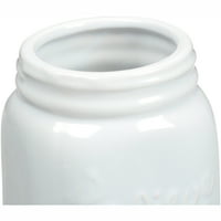 Керамичка asonидарска тегла вазна, верувајте во бела тегла