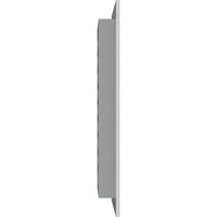 Ekena Millwork 34 W 24 H Правоаголник Гејбл Фунд Функционален, PVC Gable отвор со 1 4 рамка за рамна трим