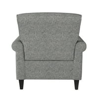 Домашна монтаг текстурална сива фотелја на Ченил