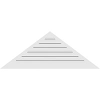 48 W 22 H Триаголник Површински монтирање ПВЦ Гејбл Вентилак: Функционален, W 2 W 1-1 2 P Brickmould Frame