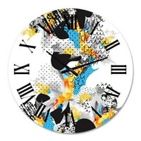 Дизајн на „Минимални форми на течност“ во модерен wallиден часовник во баухаус Мемфис