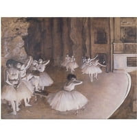 Трговска марка ликовна уметност Проба за балет 1874 Канвас уметност од Едгар Дегас