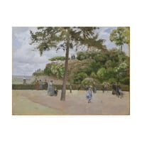 Трговска марка ликовна уметност „Јавна градина во Понтоиз, 1874 година„ Канвас уметност од Камил Писаро