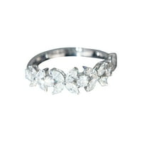 Tking Fashion Fashion Chere-Leave Circon ringенски цвет прстен за ангажман на банкет прстен