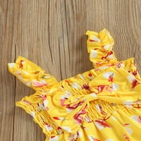 Дете Девојка Симпатична Ромпер Постави Овошје Патентирани Ракави Лак Ромпер + Лента За Глава Летна Секојдневна Облека