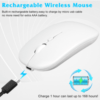 Глувчето од 2,4GHz и Bluetooth за полнење на Nokia XR Bluetooth безжичен глушец дизајниран за лаптоп Mac iPad Pro компјутерски