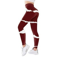 Компресија хеланки со високи половини за женски затегнати јога панталони Фитнес хулахопки шарени печатени беспрекорни тенок