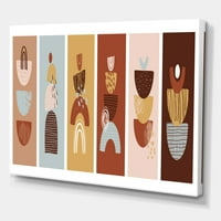 DesignArt 'Компостиција минималистичка за органски форми II' Современа печатење на wallидови од платно