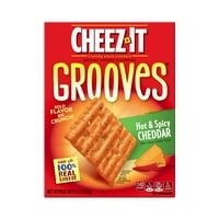 Cheez-It Grooves Crunchy Crackers Crackers Crackers, топла и зачинета чеда, 9oz кутија