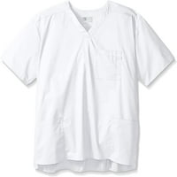 Wonderwink Mens Big Wonderwork V-вратот Top XX-Barge White