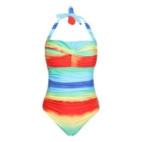Хинваи женски костими за капење, Едноделни Женски Бикини Склекови За Пливање Костими За Капење Облека За Плажа Повеќебојни