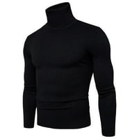 џемпери за мажиumn и зима цврст мек џемпер со желка флексибилност цврста боја близок врв тенок џемпер