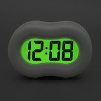 Timelink гума од гума Smartlight Mase Digital LCD Alarm часовник - бело